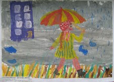 Ирина, 6 лет - Грустная погода, весёлые зонты
